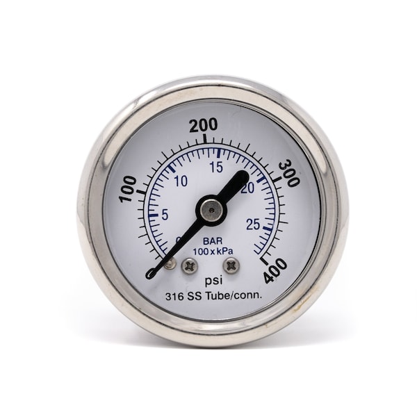 Pic Gauges 2 1/2 in Dial, 1/4 in NPT Male Center Back Location, Stainless Steel Case Material PRO-302D-254I-01 - main